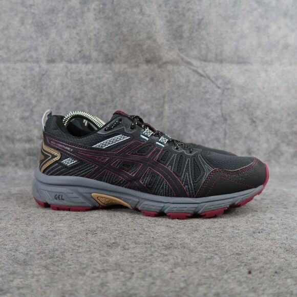 Asics Shoes Womens 8.5 Athletic Trainers Trail Running Gel Venture 7 Active Gray - Picture 2 of 13